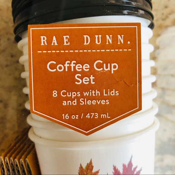 NEWโRAE DUNN Fall โPUMPKIN๐SPICEโ Coffee Cup w/ Lids & Sleeves โ๏ธ๐๐๐ฅฎ - Picture 10 of 13